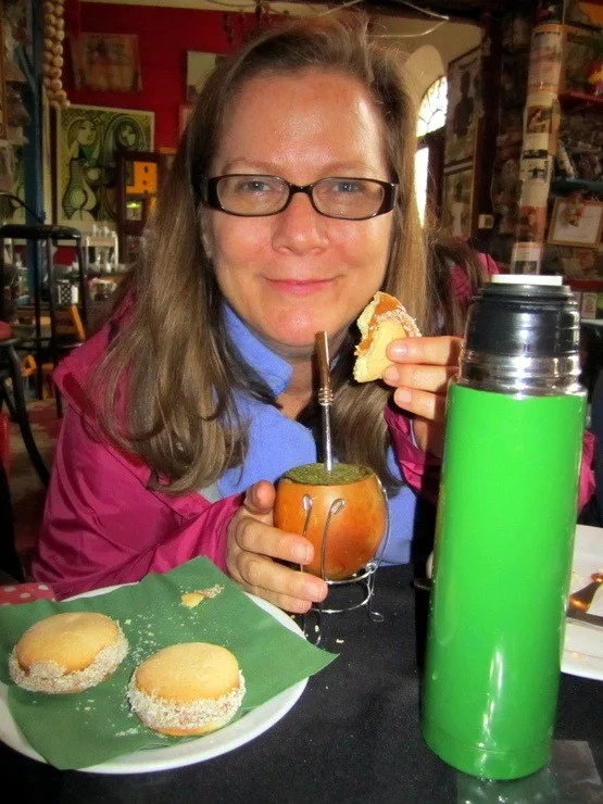 Yummy cookies and coffee in Argentina.