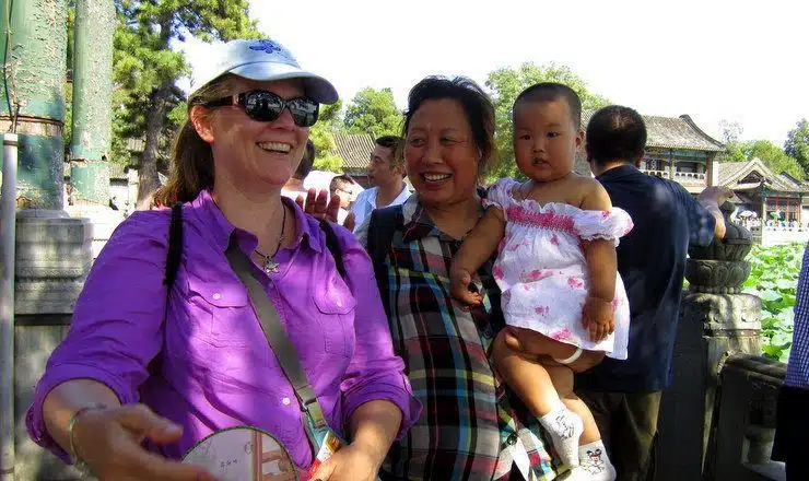 Making new friends abroad.