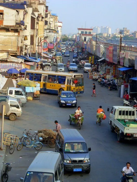 Chaos on the streets of Wuhu, China.