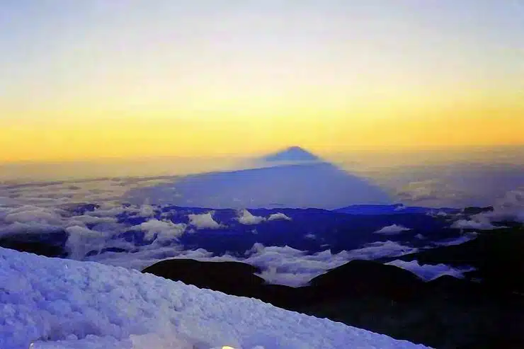 Dramatic lighting on Chimborazo in Ecuador.