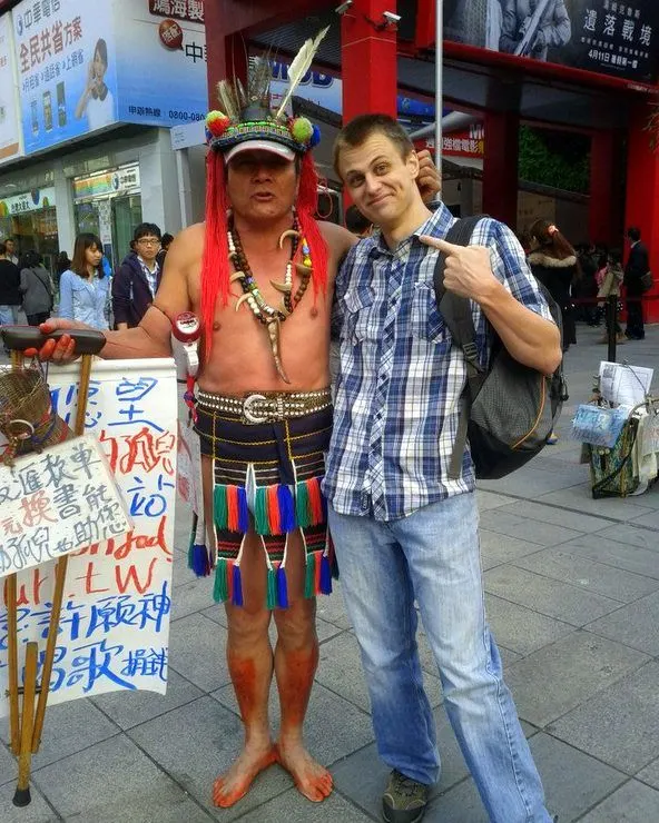 Michael met some interesting characters abroad...