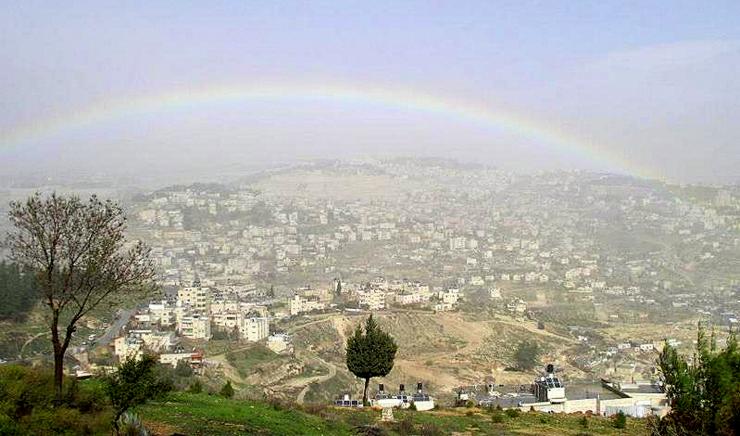 A rainbow over Jerusalem... January 2013.