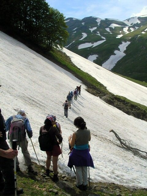 Adventurous hiking in Europe.