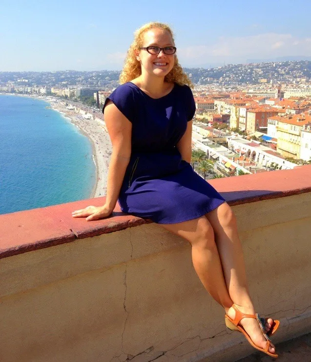 Dana on a weekend trip to Nice, France in September 2013, just before her teaching contract in France started!