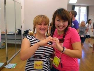 Anna, one of the Japanese counselors, and Dana.