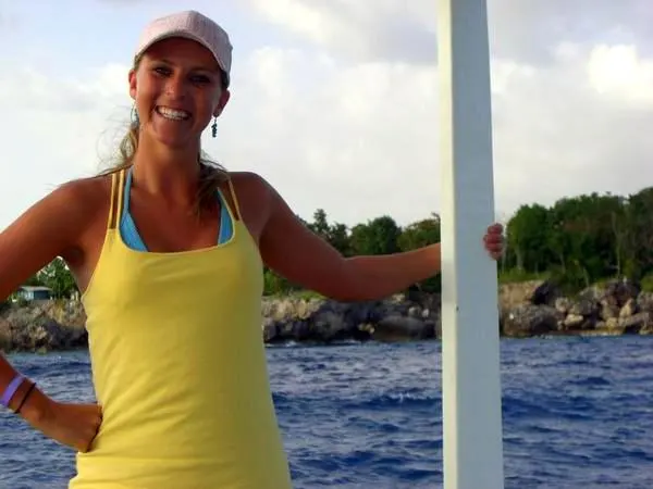 Tara in Jamaica: Working from the sandy beaches of Negril.