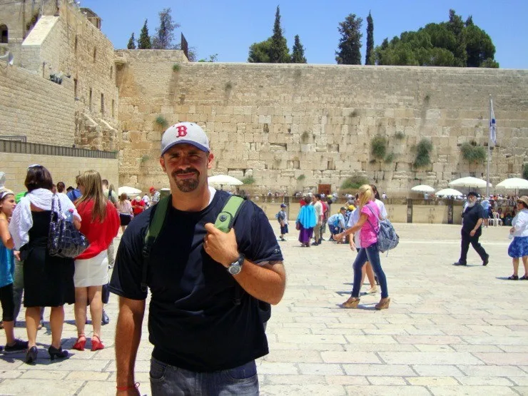 Michael at the Western Wall in Jerusalem, Israel.
