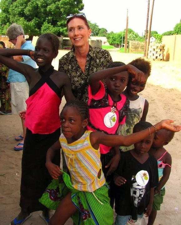 During a visit to the mayor&acirc;&euro;&trade;s compound in Sokone, Senegal, children greeted Arlis&acirc;&euro;&trade;s group with enthusiasm. Later, they would dance, eat, and enjoy lots of conversation with their hosts.