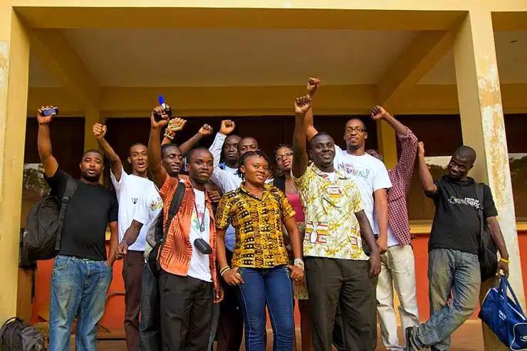 With Colleagues at BarCamp Sunyani, 2012.