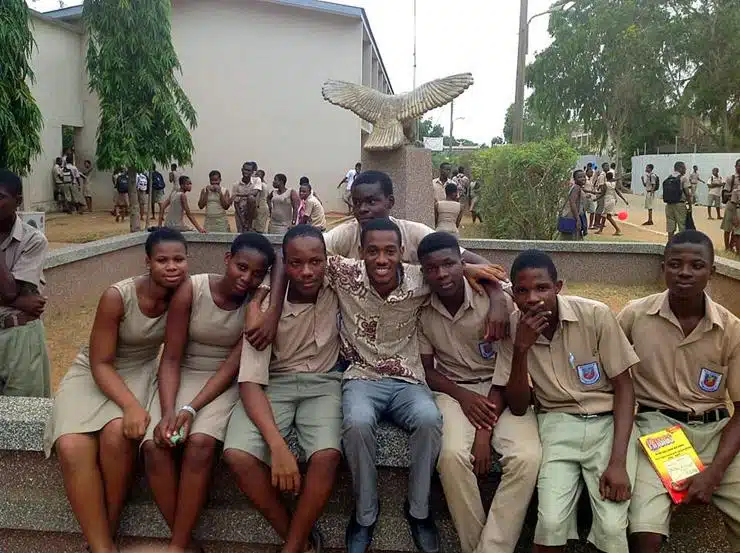 Gameli with some of his students at Ketasco.