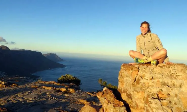 Mica Me on the top of Lion's Head Mountain, South Africa.