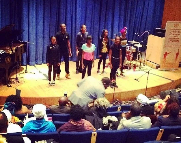Students performing at The United Nations, March 2014.