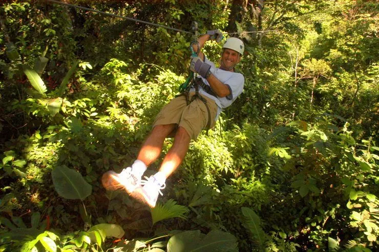 Zip-lining in Puerto Rico!