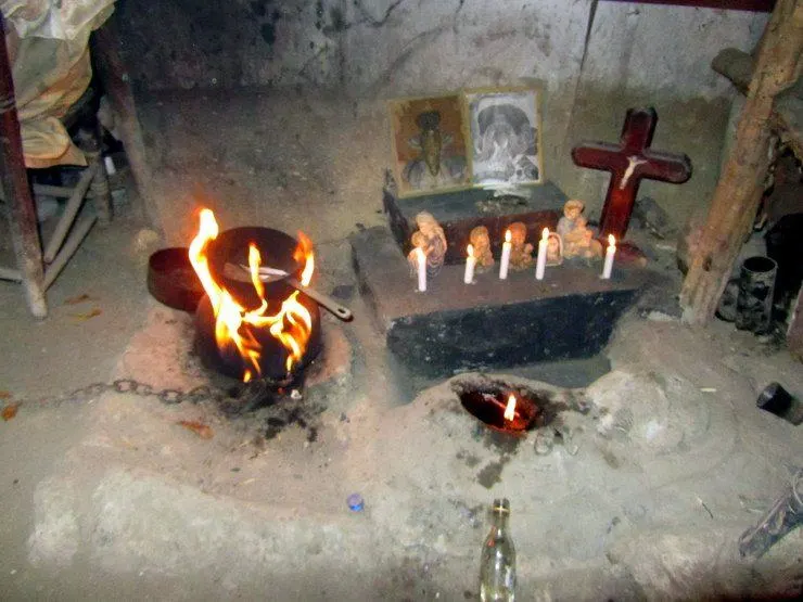 A Haitian Voodoo Temple.