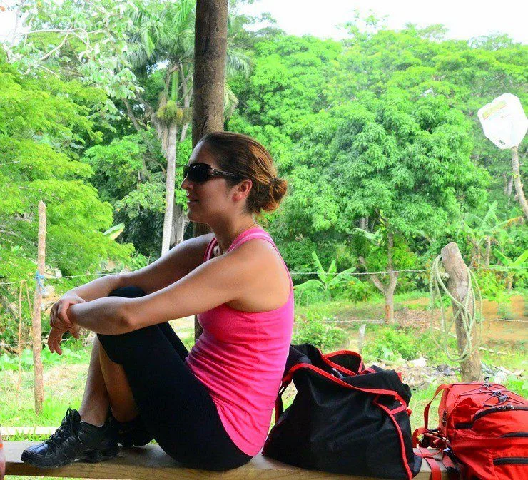 Emine in the Dominican Countryside.