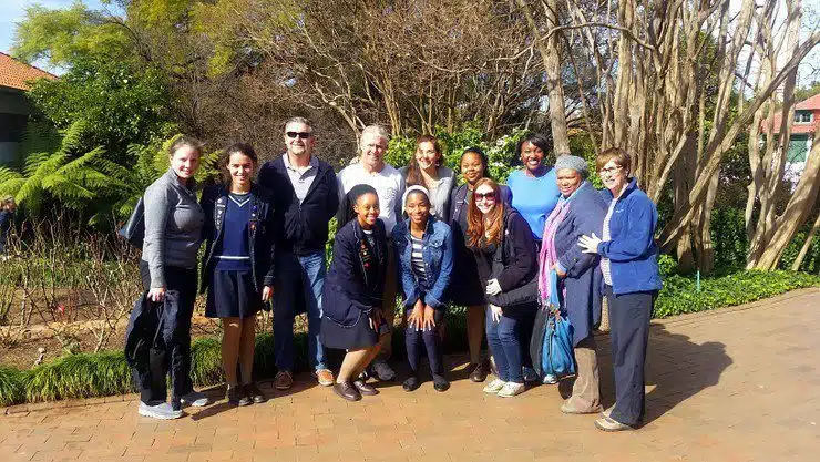 Happiness meeting new South Africa friends.