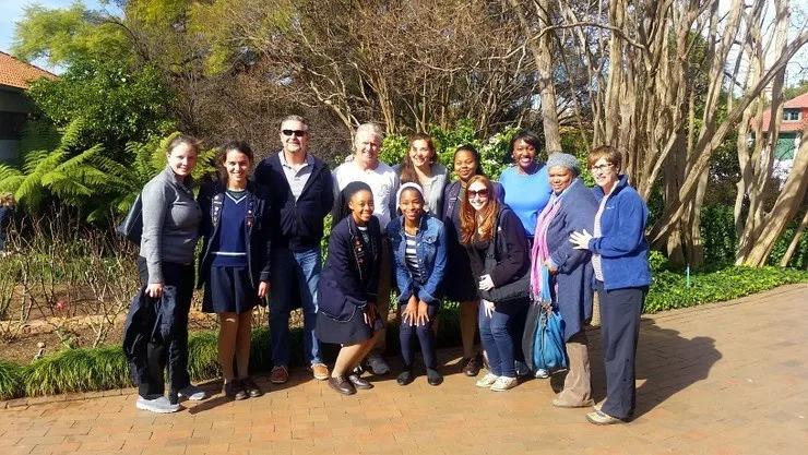 Happiness meeting new South Africa friends. 