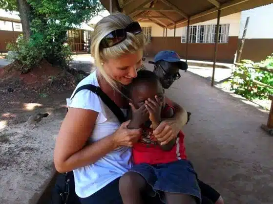 Cuddles in Sierra Leone.