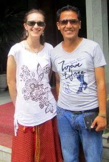 Theresa during her travels.