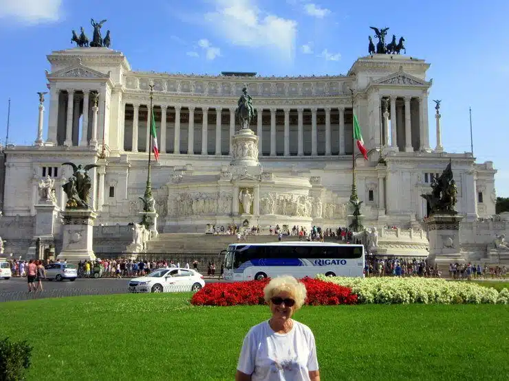 At the Victor Immanuel Monument in Rome, Italy.