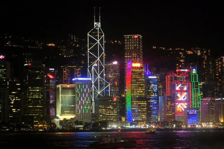 The light show in Hong Kong!