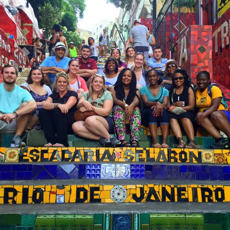 With students from the University of South Carolina in Rio de Janeiro.