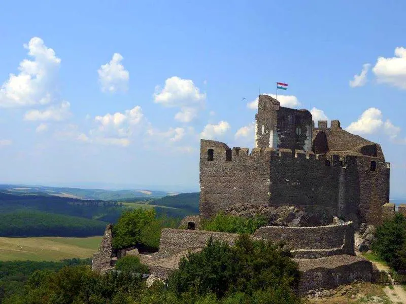 A castle in the Nogrod Hills region of Hungary, near the village of Holloko. 