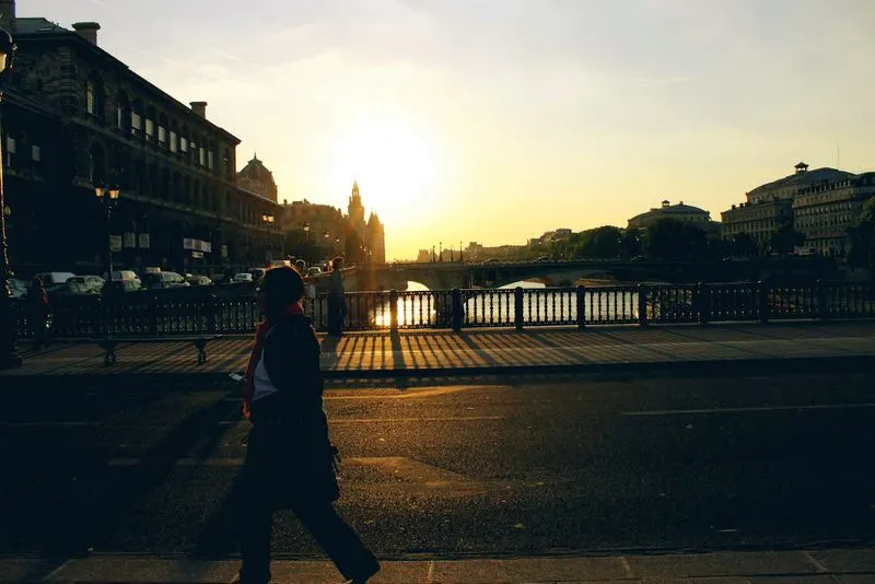 Morning in Paris, France.
