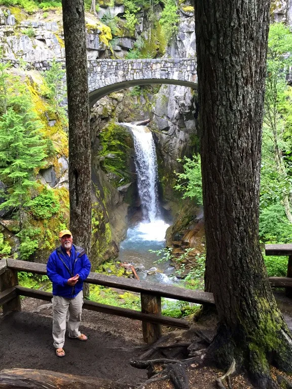 Bruce at Christine Falls, Mt. Rainier.