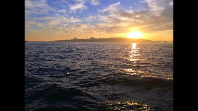 Looking across the Bosphorus at the European side, Istanbul.