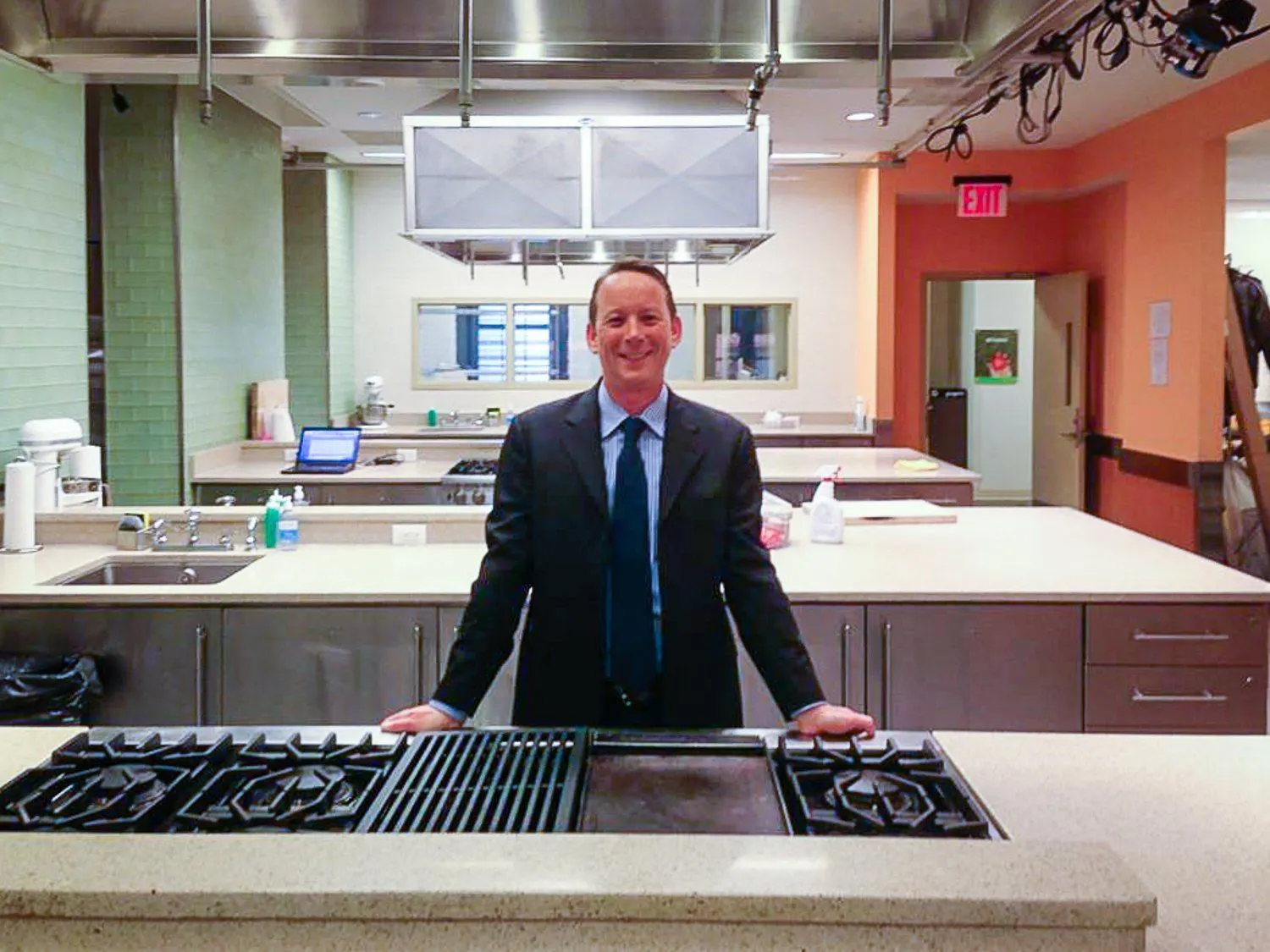 Mark in the Food Network kitchens.