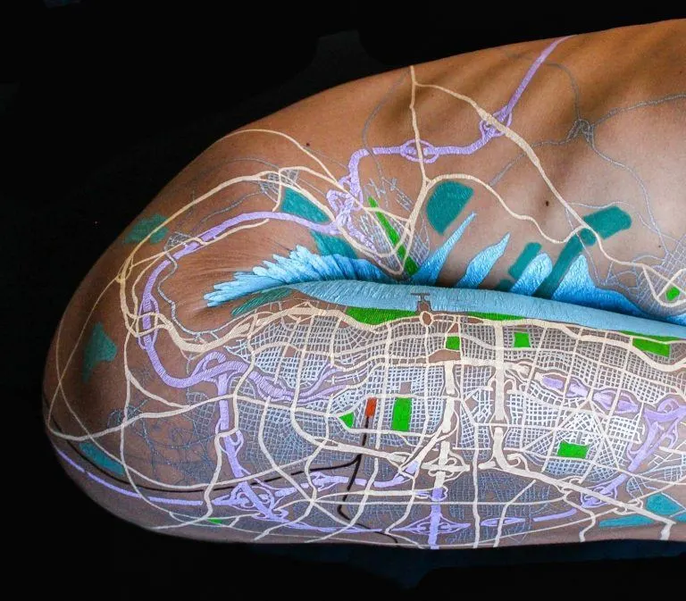 A piece by David called "Human Terrain 25."