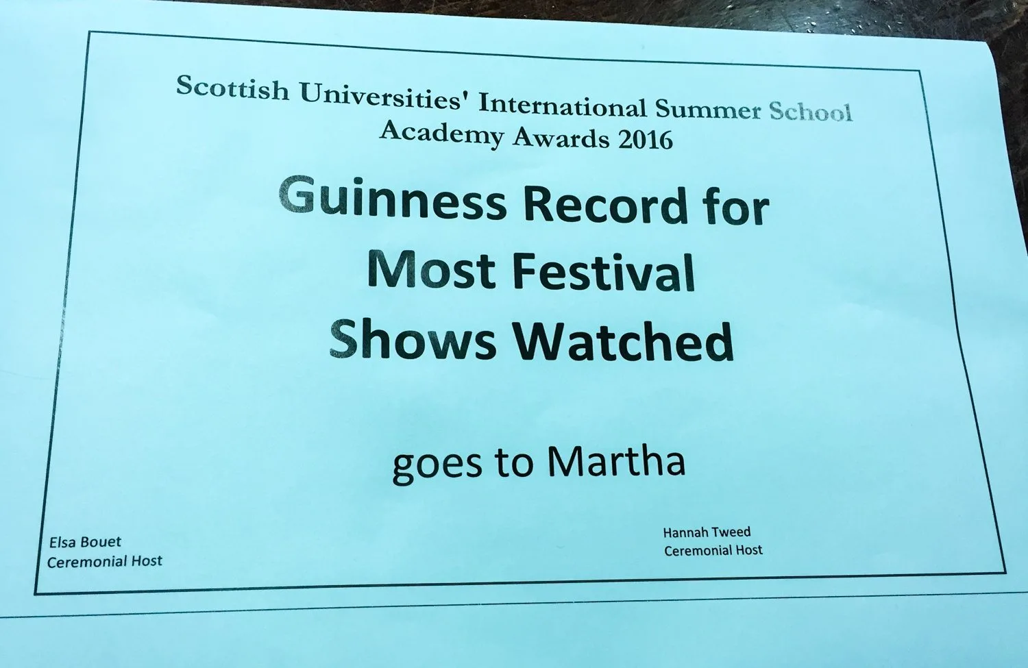 Clearly Martha took full advantage of seeing plays in England!