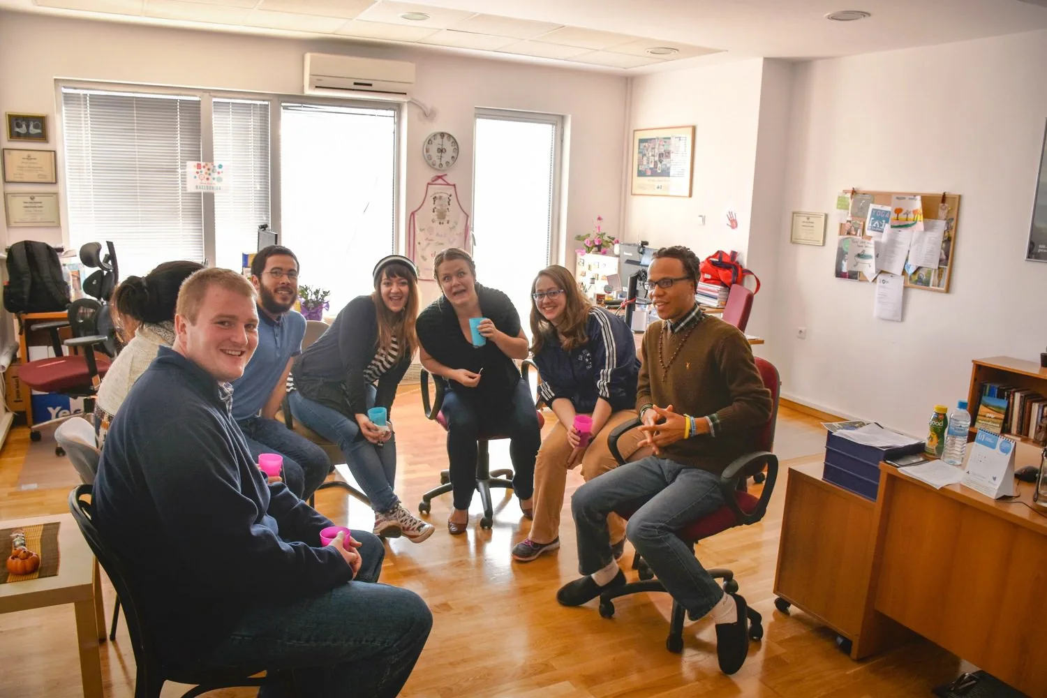 Interacting with new Peace Corps Macedonia trainees before sharing my human library story on Bringing Diversity to YMLP (Young Men&rsquo;s Leadership Project) at Diversity Saturday, a major part of the trainees&rsquo; 11-week intensive pre-service training.