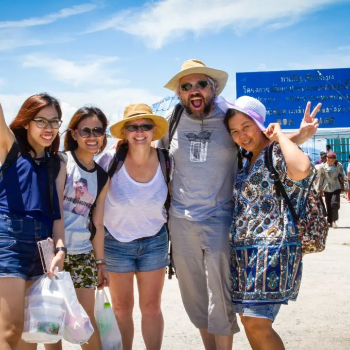 Hanging with adopted Thai family on an island in Thailand.