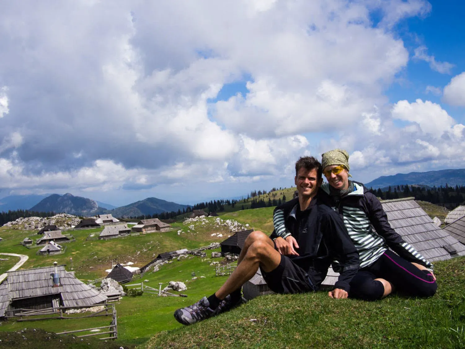 The view from Velika Planina in Slovenia.