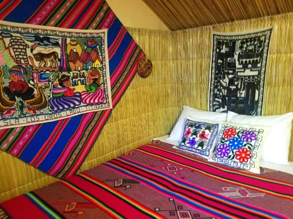 The traveling teachers' accommodations on the floating island. 