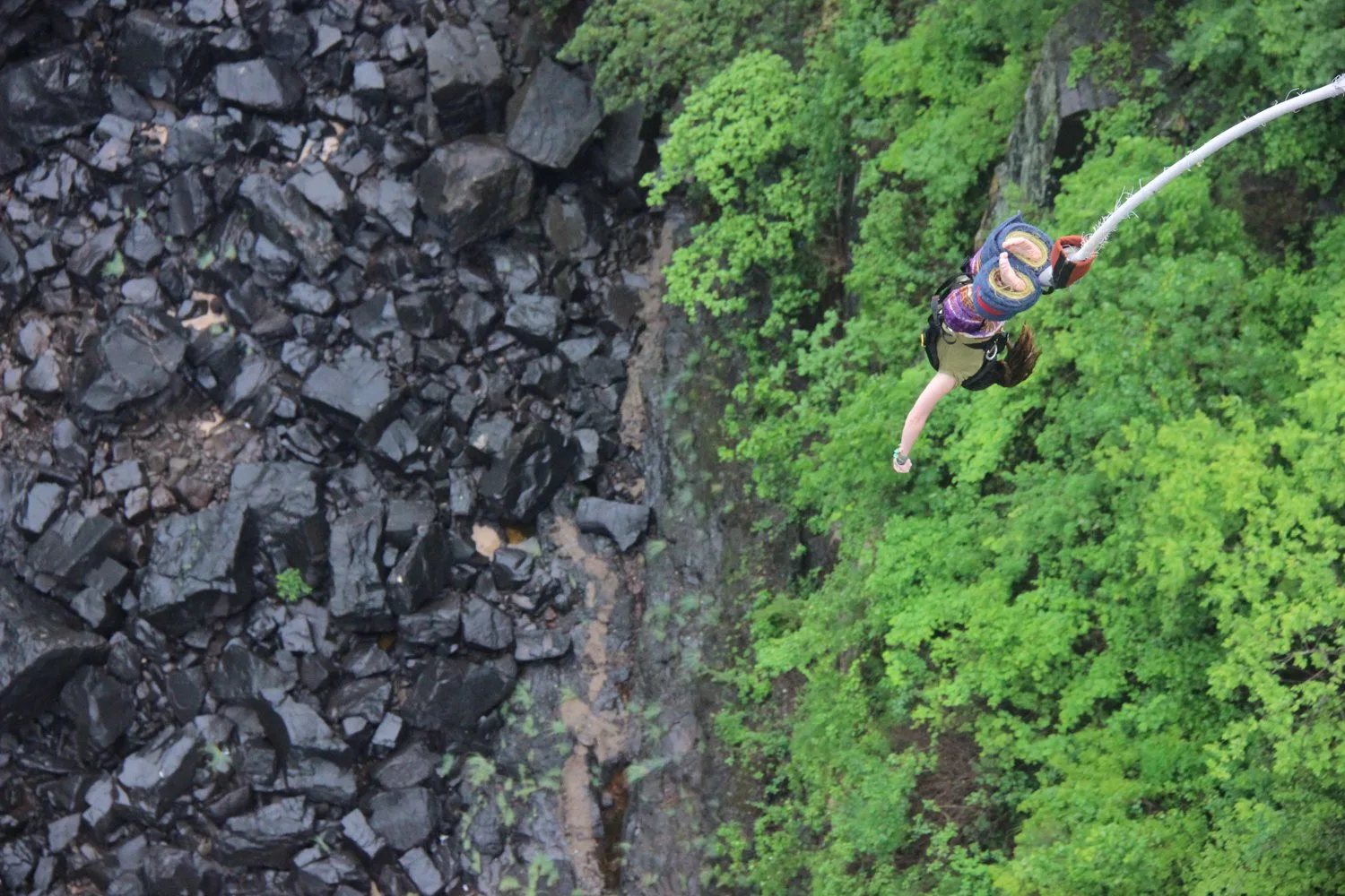 Bungee Jumping at Victoria Falls, Zambia!