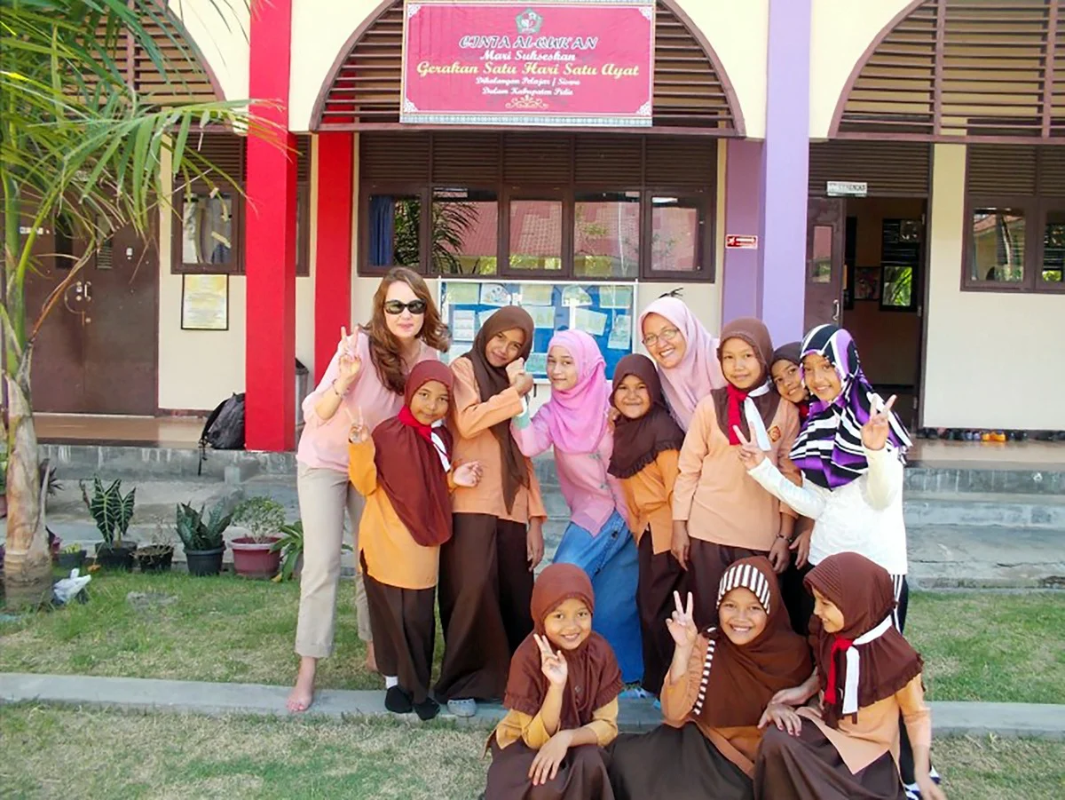 Andi in Indonesia at Sekolah Sukma Bangsa.