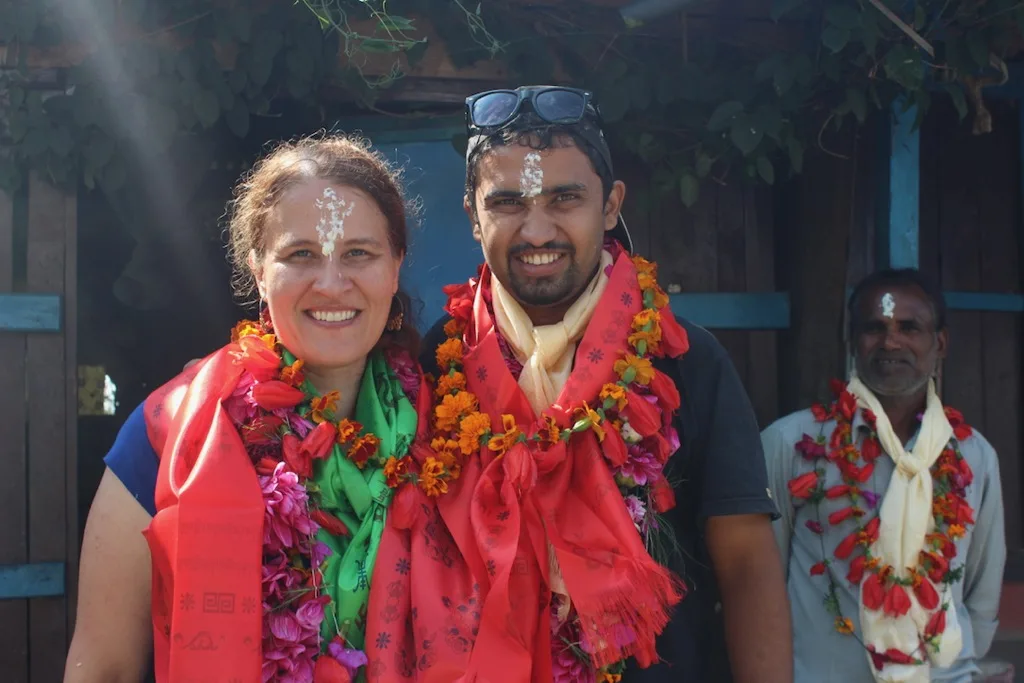 Bibek and Natasha in Nepal.