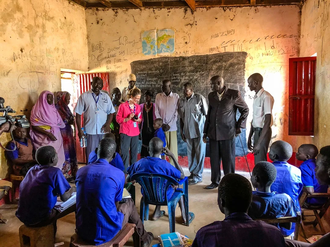A school in South Sudan.