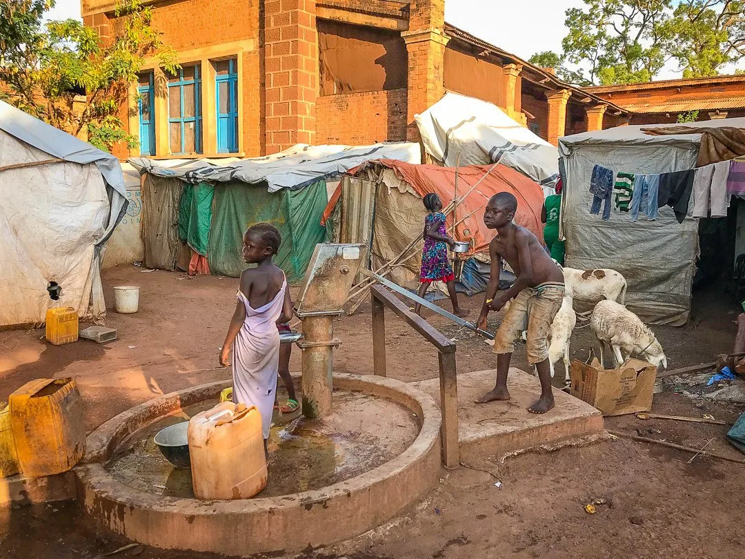 A well in the Wau refugee camp.