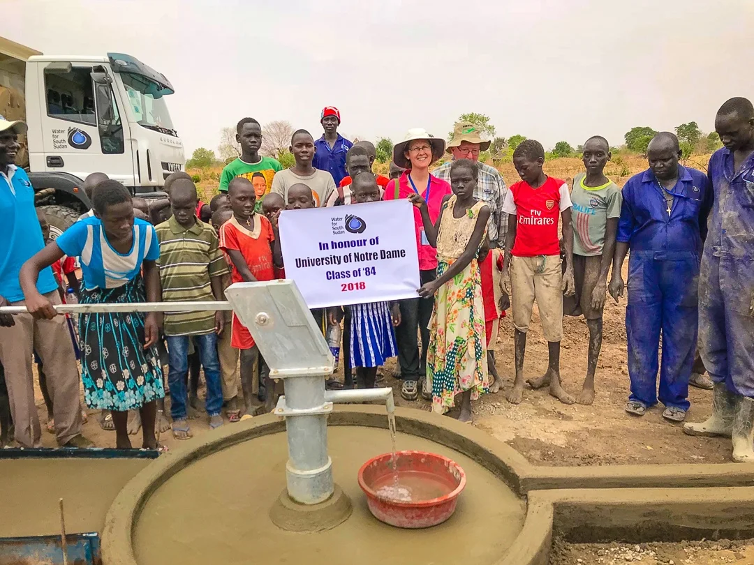 A completed water well in South Sudan!