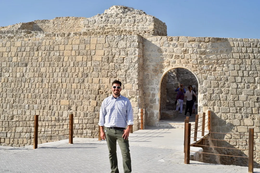 Matt in Bahrain with the teacher travel program there.