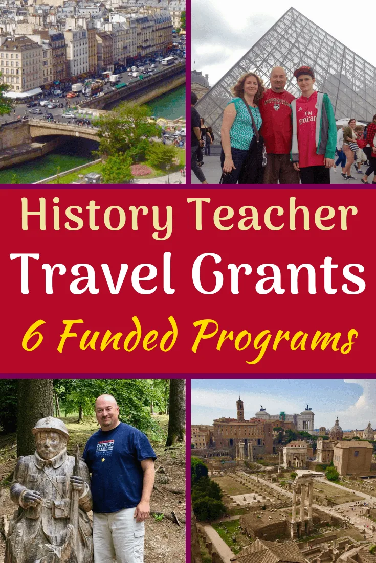 Teacher travel grants for History and Social Studies educators: 6 funded global education programs! #History #SocialStudies #WWI #WWII #Teaching #Teachers #Travel #TeacherTravel #travelgrants #education #globaled