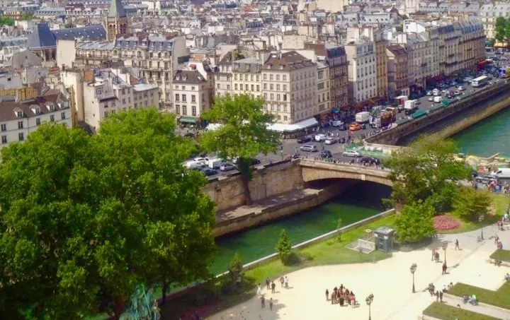A view of Paris from Notre Dame Cathedral.