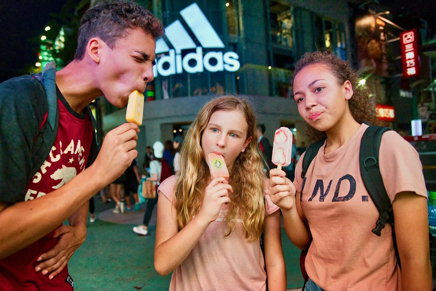Tasting ice cream in Taipei, Taiwan.