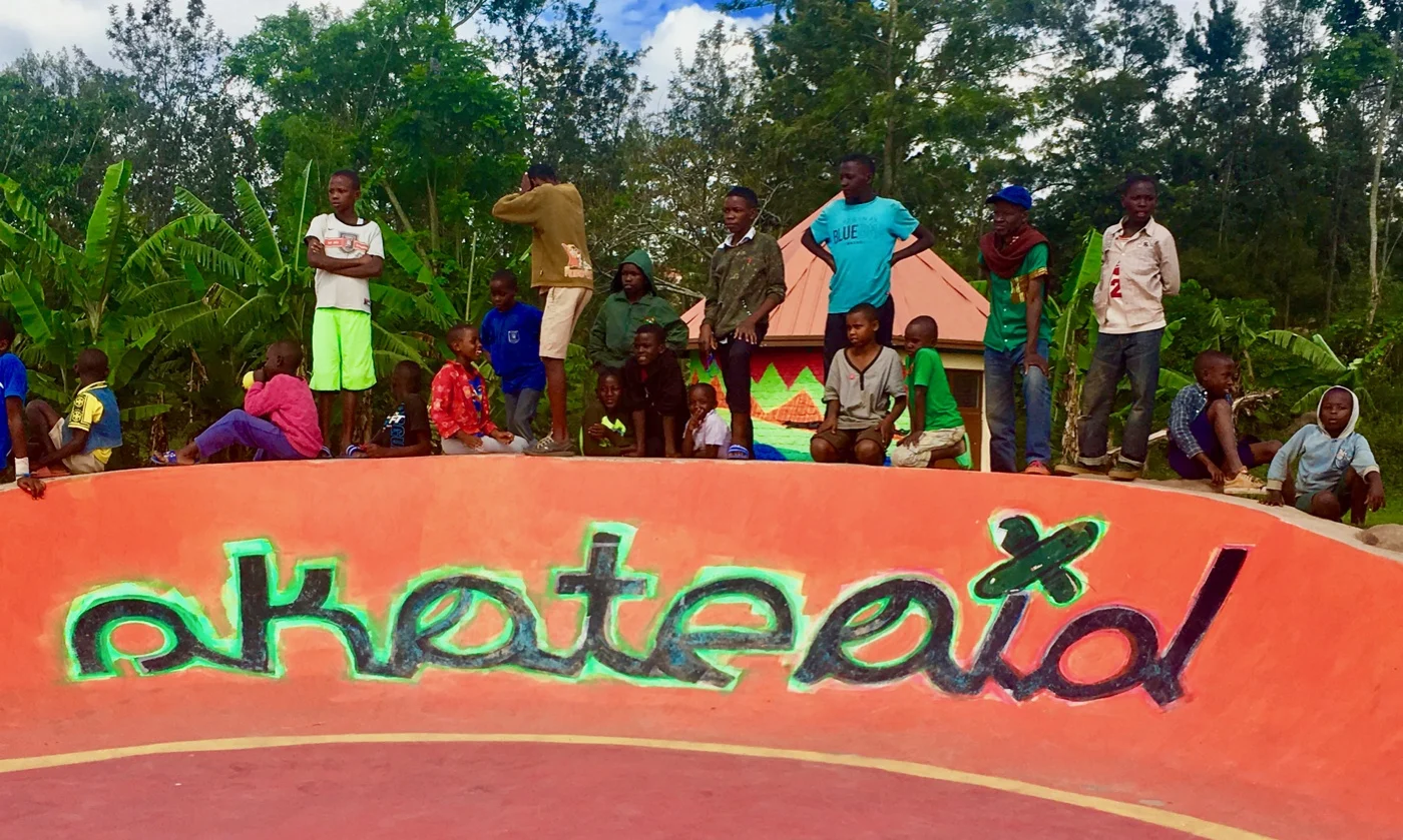 A skateboard tournament in Kigali, Rwanda.