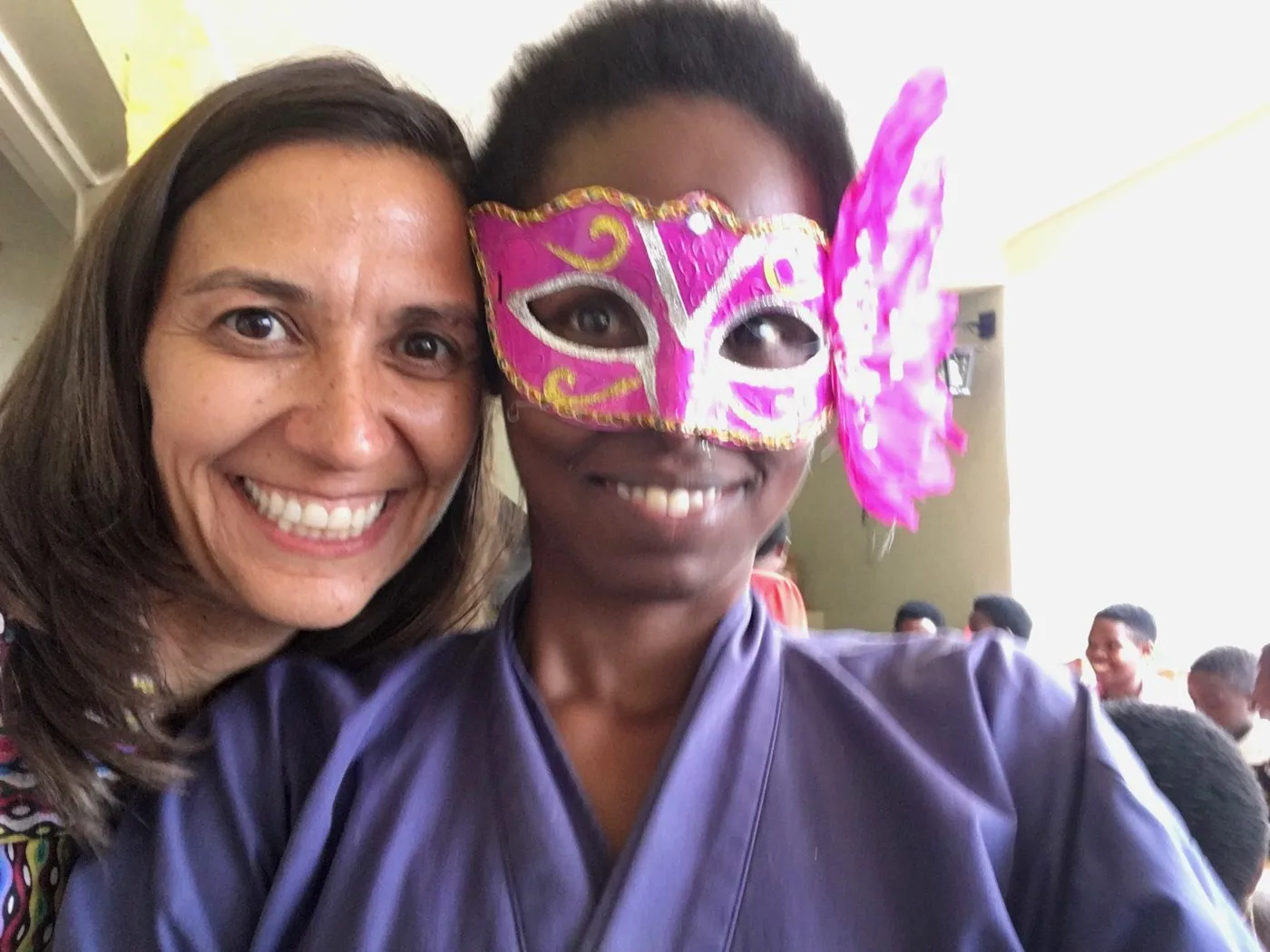 Celebrating with a Halloween party at a local restaurant in Kigali Rwanda