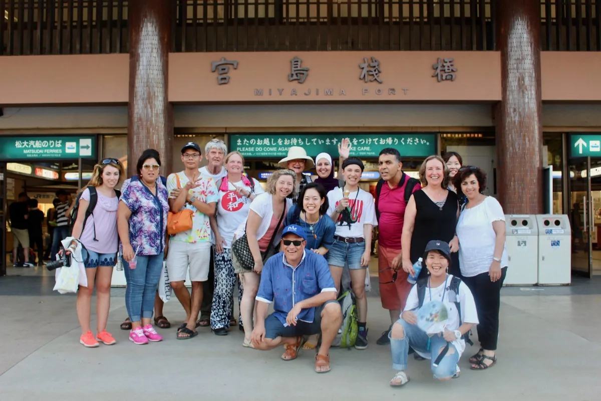 Oleander Initiative participants in Miyajima Island, Japan.